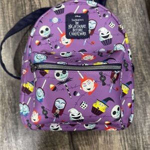 Loungefly Nightmare Before Christmas Purple Mini Backpack